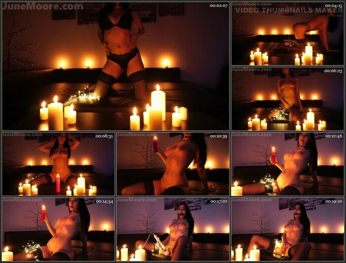 JuneMooreXXX – Candles & Wax – Sensual Strip, Wax, Cum (Full HD)