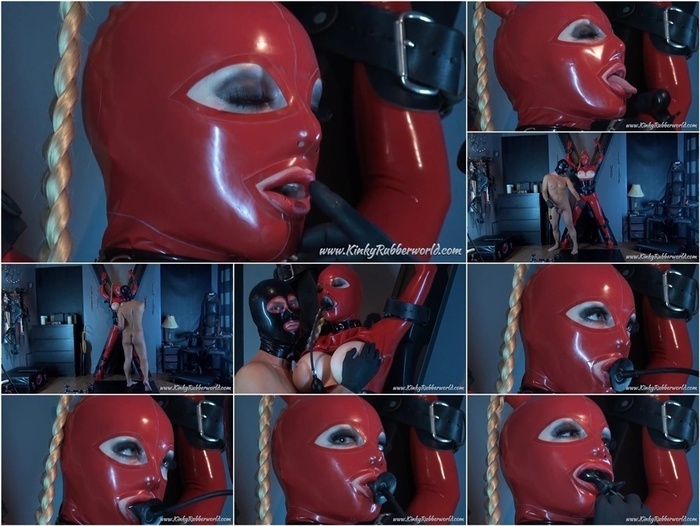Latex Porn – 7613 – Ballgagged And Teased On The Cross