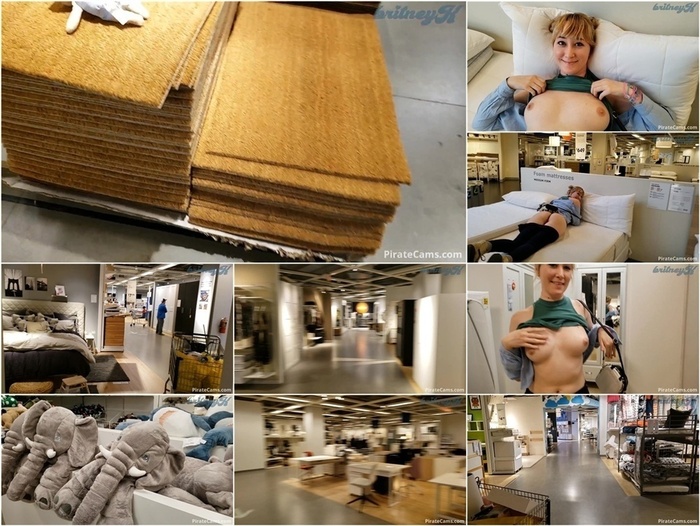 MyFreeCams Webcams Video presents Girl BRITKITTY in Public flashing in IKEA