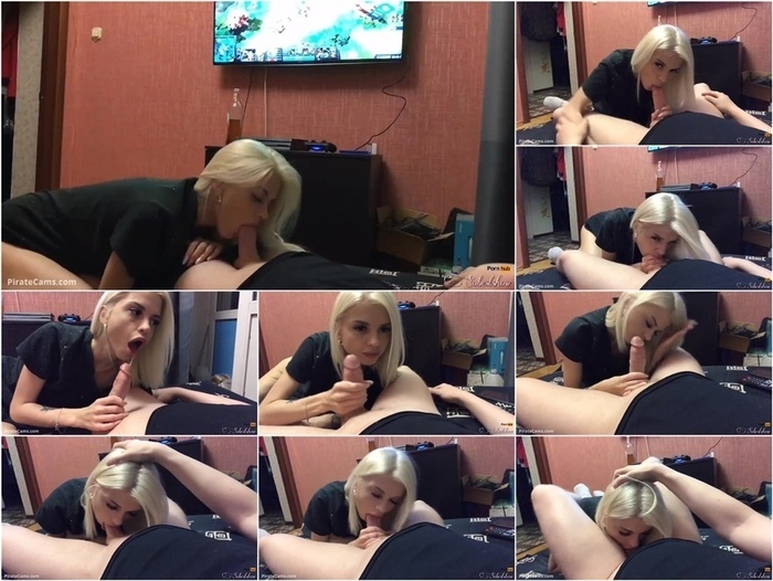 ManyVids Webcams Video presents Girl Freya Stein in Teen deepthroat sloppy blowjob from a cute blonde, oral creampie