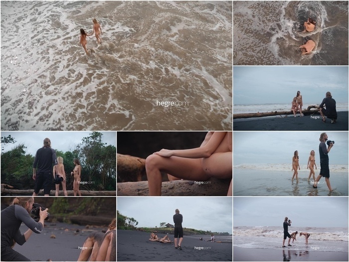 Hegre presents Clover & Natalia A – Black Beach Bali Shoot